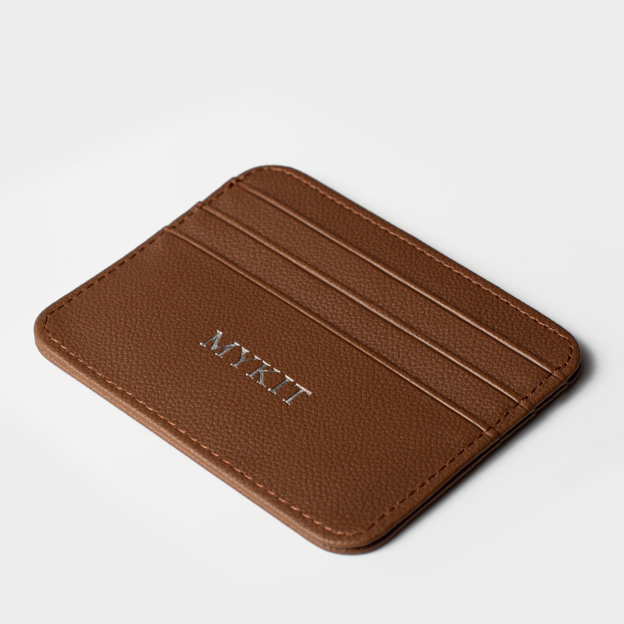 Brown Grain Texture Personalized Card Holder