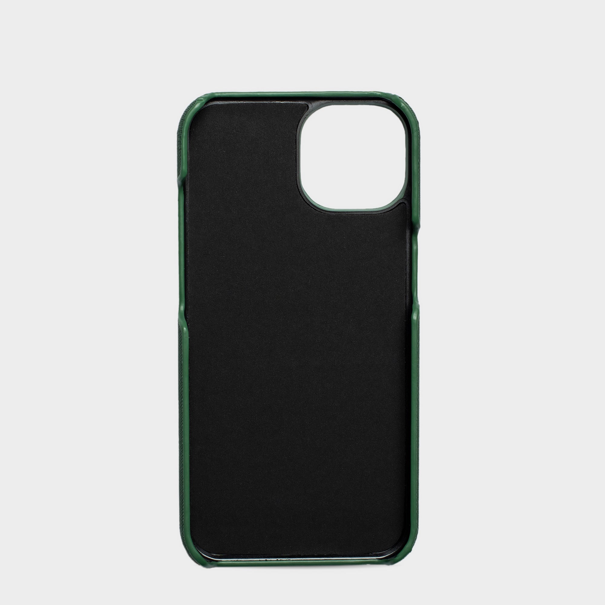 Dark Green Saffiano Texture Personalized Snap Case