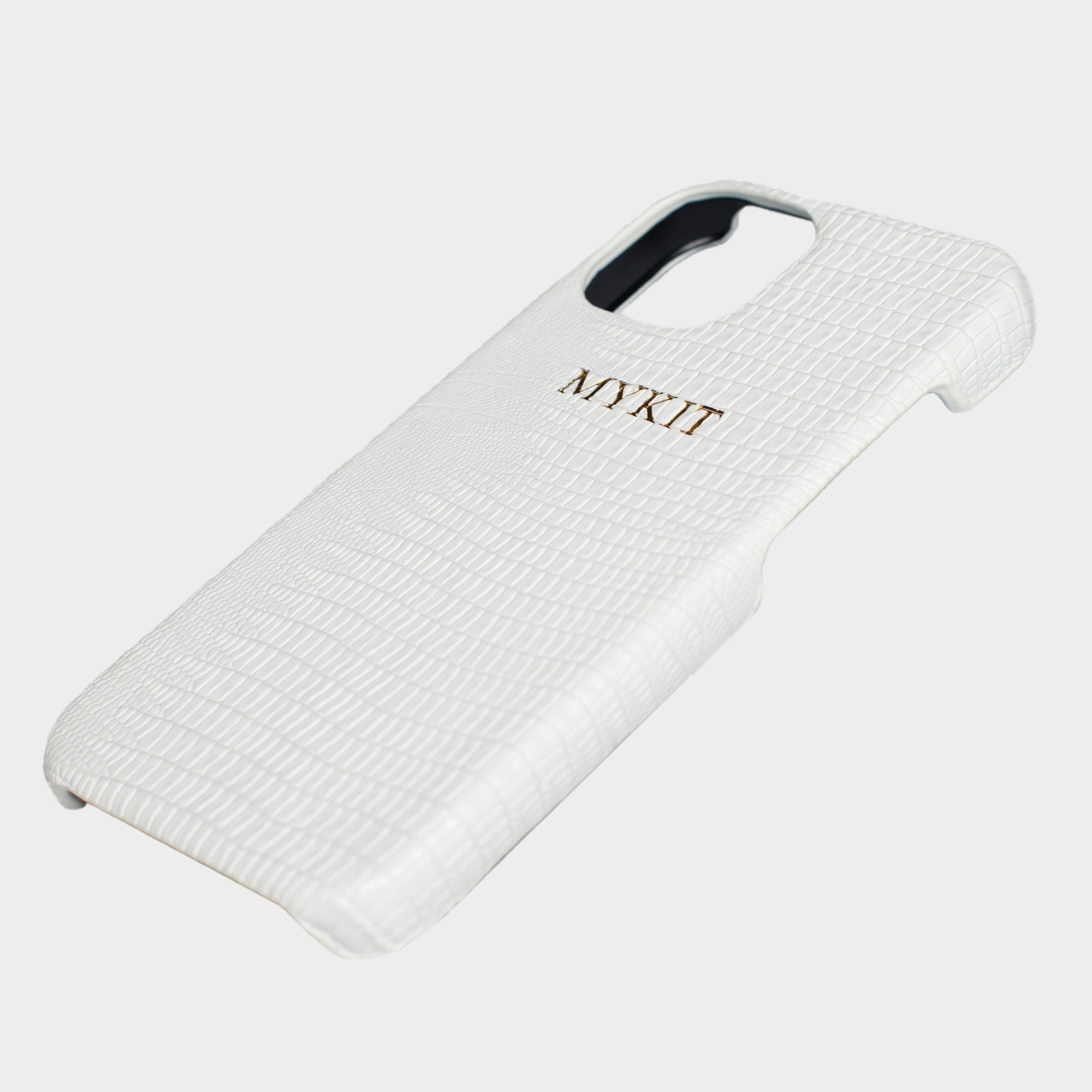 White Lizard Texture Personalized Snap Case
